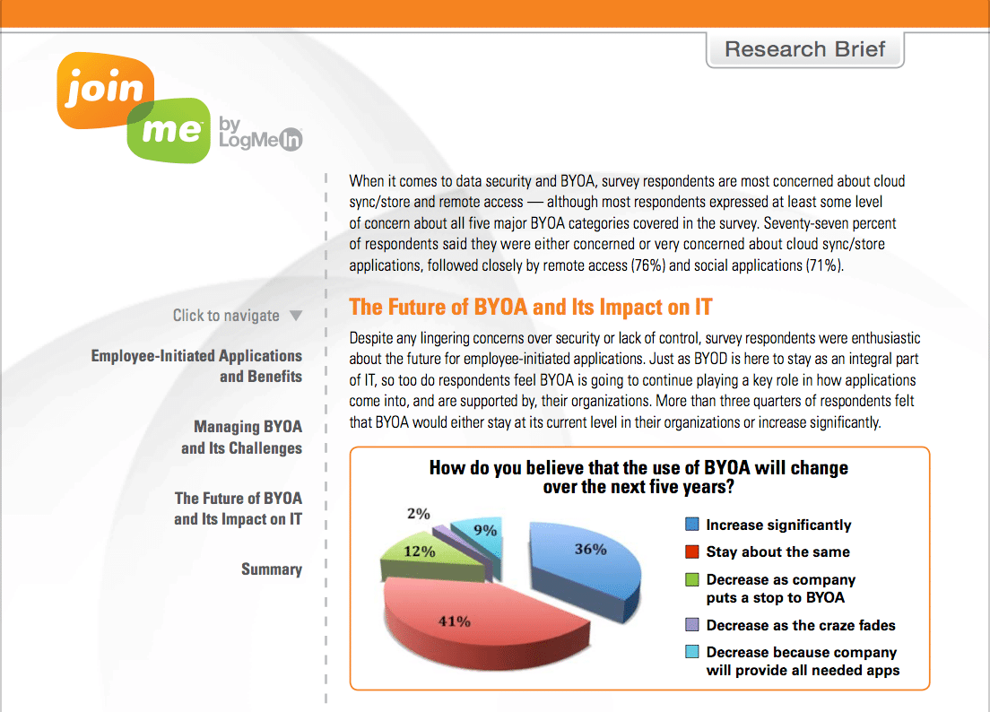 LogMeIn BYOA Report