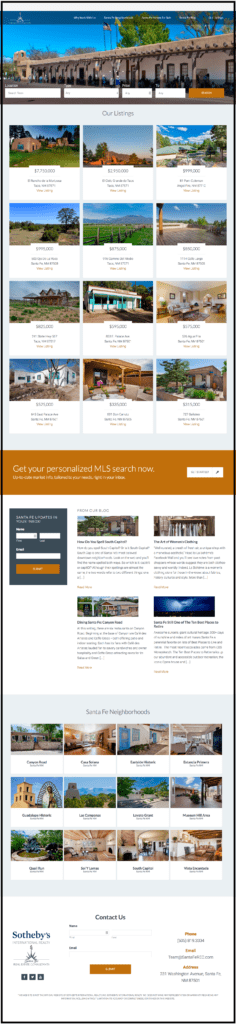 Real Estate Web Design Webpage