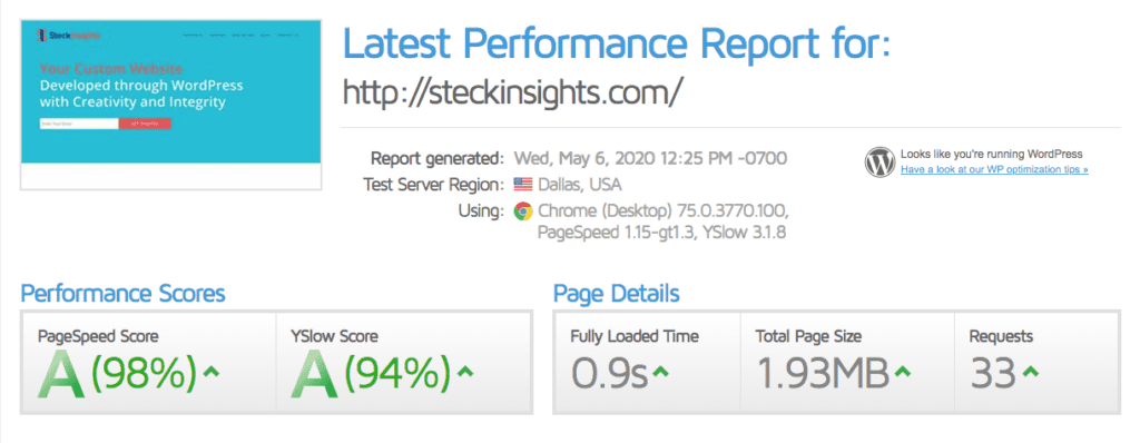 Wordpress Site Speed