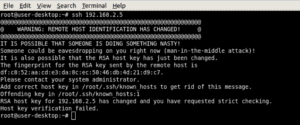 SSH Fingerprint Error