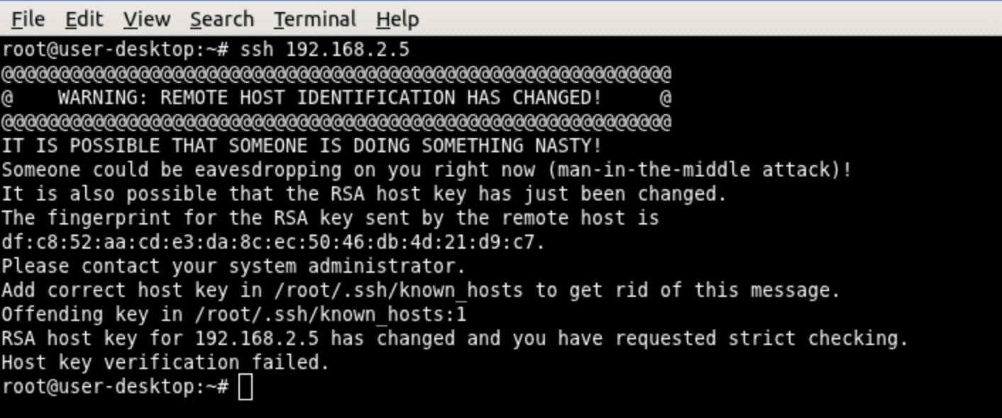 SSH Fingerprint Error